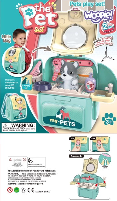 Zaino del Kit di Bellezza Portatile per Gatto