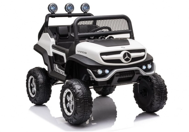 Auto elettrico a batteria Mercedes Unimog S rosso – Bianco