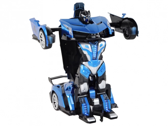 Auto Robot con Trasformazione R/C 1:10 Blu Controllo a Gesti