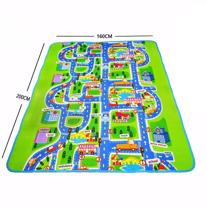Tappeto gioco pieghevole strada 200x160 cm