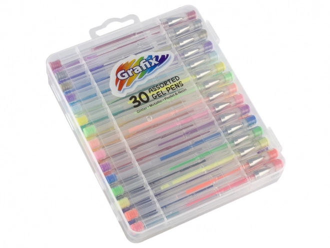 Penna gel in custodia 30 pz