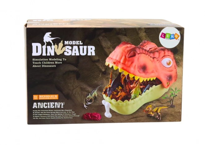 Set di Figure di Dinosauri Verde con Grande Dinosauro