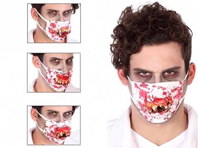 Maschera denti insanguinati per Halloween