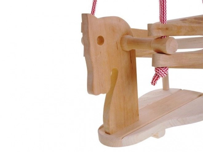 Altalena in legno a forma di cavallo per bambini