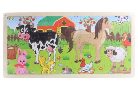 Puzzle di legno con animali