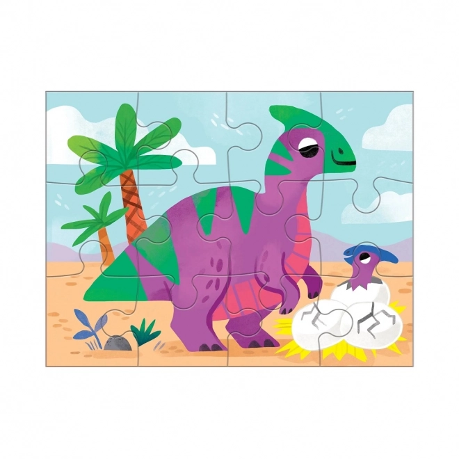 Set di puzzle dinosauri 4 in 1