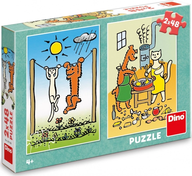 Puzzle Krtek si rallegra 2x48 pezzi