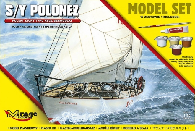 Modello plastico yacht bermudiano a ketch polacco