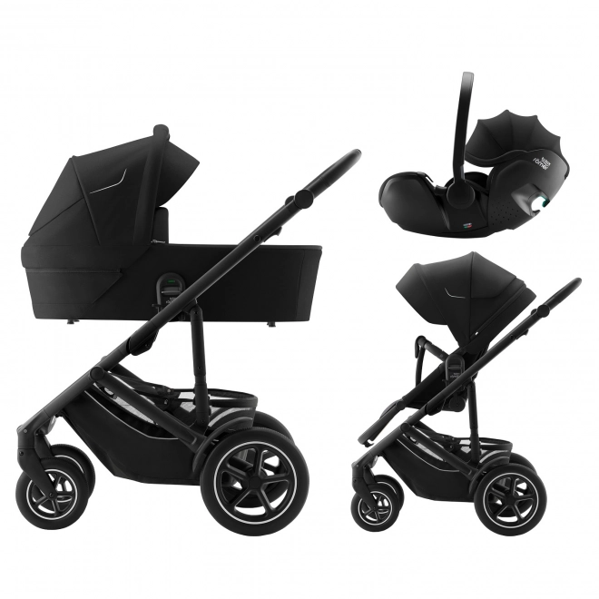 Set passeggino Smile 5Z con culla e seggiolino auto Baby-Safe PRO Classic, Space Black