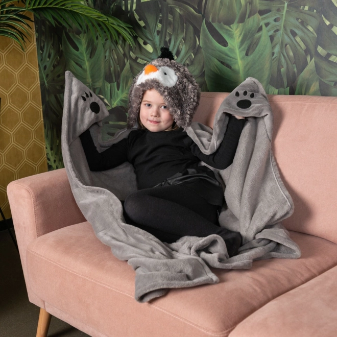 Coperta Con Cappuccio Cozy Noxxiez Pinguino