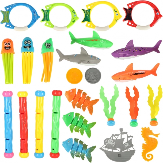 Set di giochi per piscina per bambini - 27 pezzi