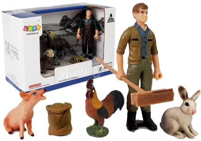 Set di figure Fattoria: Animali domestici e contadino