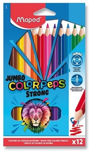 Pastelli Color'Peps Strong Jumbo 12 pezzi