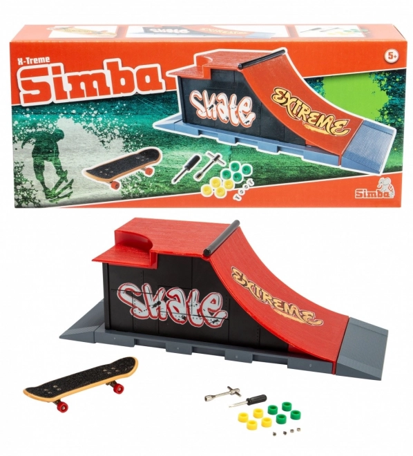 Mini skateboard con rampa Extreme Simba