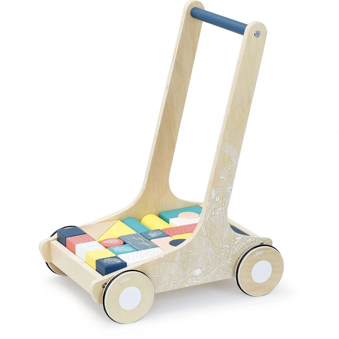 Carrello in legno con blocchi colorati Canopée