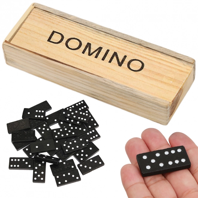 Domino di legno in elegante scatola