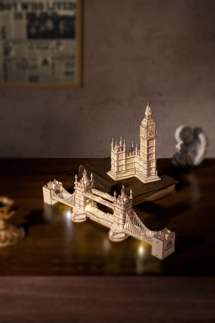 Puzzle in legno 3D Tower Bridge illuminato