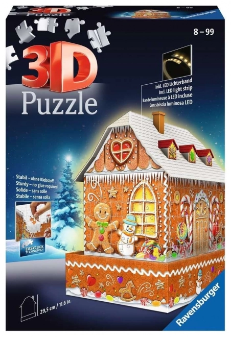 Puzzle 3D Notte Casetta di Pan di Zenzero 216 Pezzi