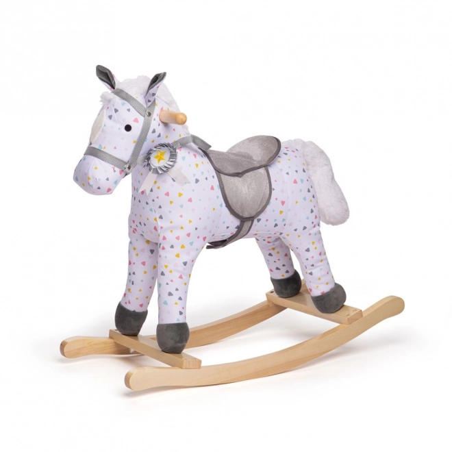 Cavallo a dondolo in legno con motivi di Bigjigs Toys