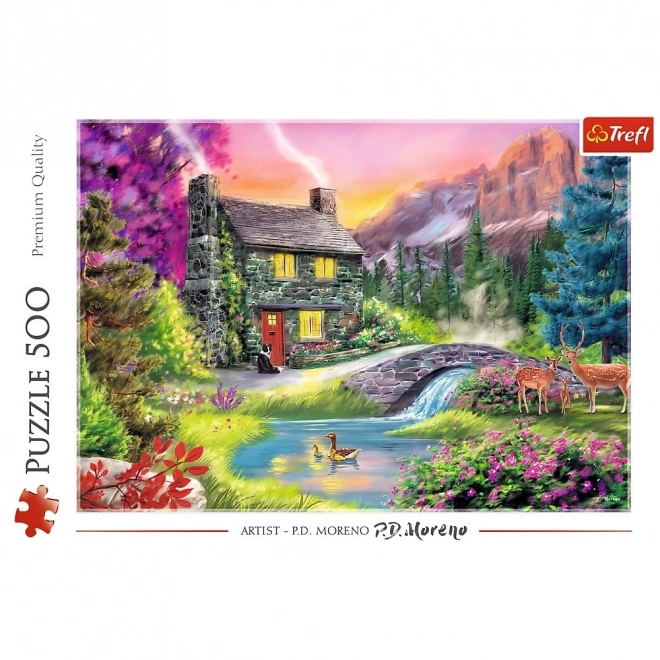 Puzzle 500 pezzi - Paesaggio di Montagna