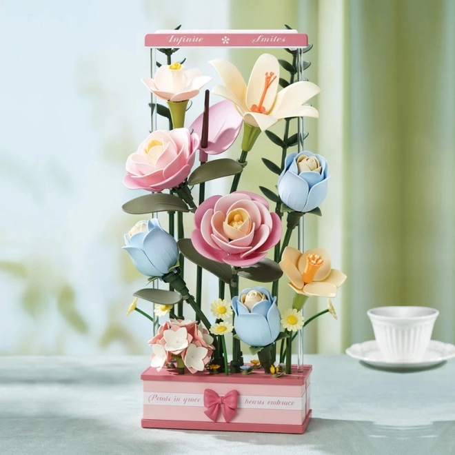 Puzzle 3D RoboTime Scatola di Fiori con LED