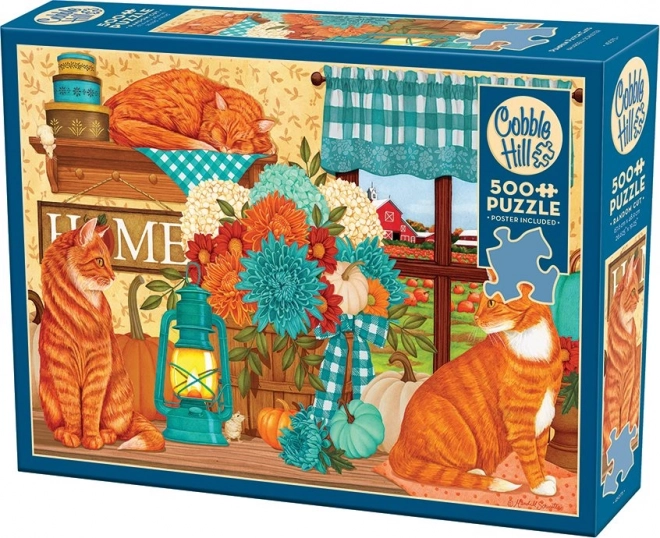 Puzzle Gatti in Colori Zucca 500 Pezzi