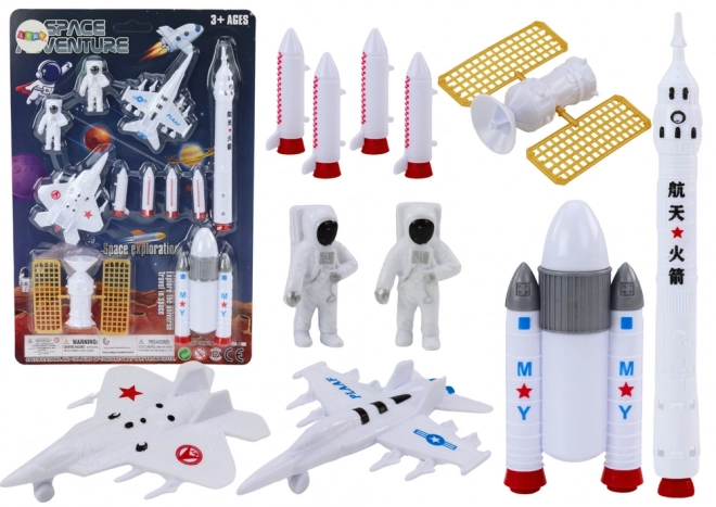 Set di Figure Astronauti e Razzi