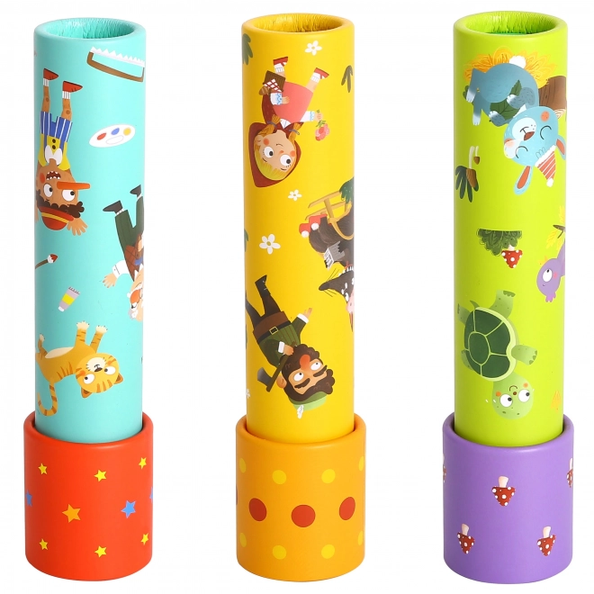 Kaleidoscopio colorato per bambini con personaggi e animali
