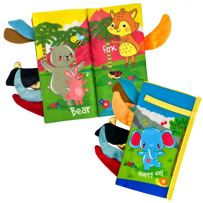 Libro in Tessuto con Code di Animali del Bosco Woopie Baby
