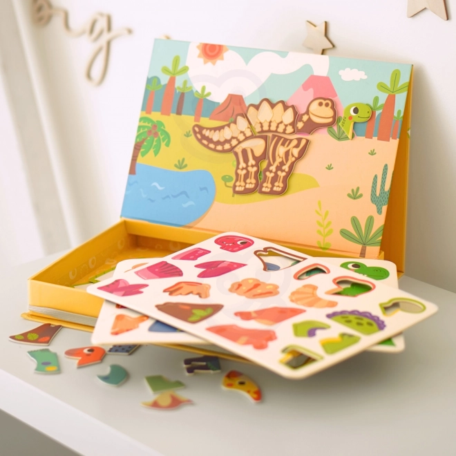 Puzzle magnetico dinosauri di Tooky Toy