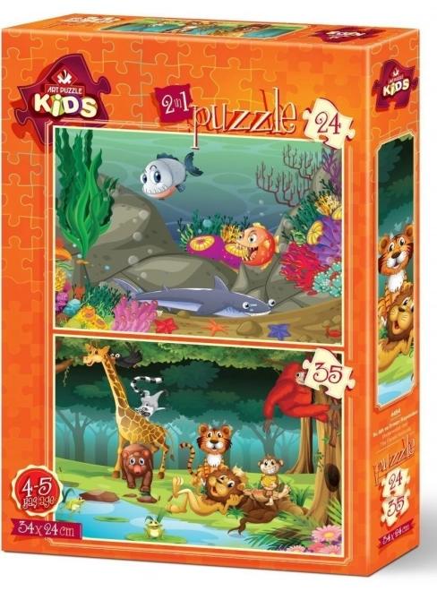 Puzzle Sottomarino e Animali Selvaggi