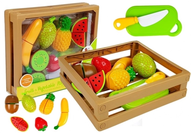 Set da taglio frutta con velcro in cassa