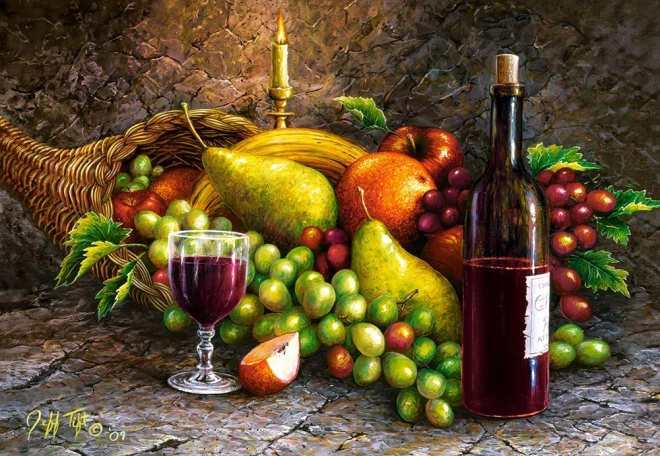 Puzzle frutta e vino 1000 pezzi