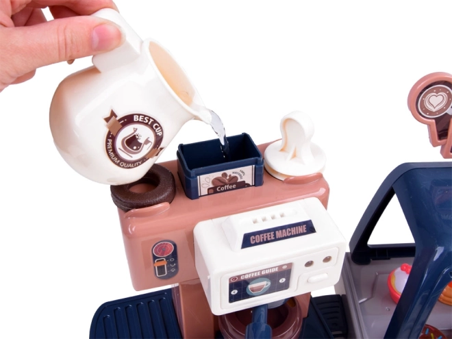 Macchina del caffè con flusso d’acqua ed effetti realistici