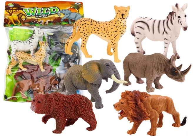 Set di figure di animali selvatici