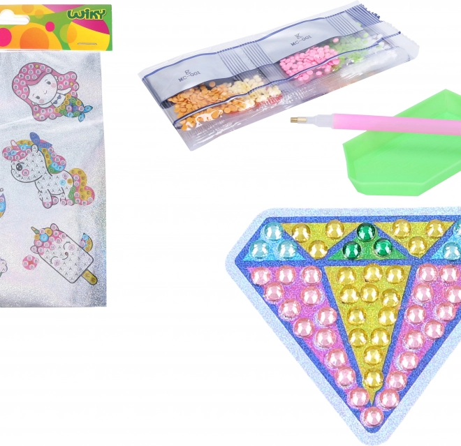 Set creativo adesivi diamantati con gemme MIX