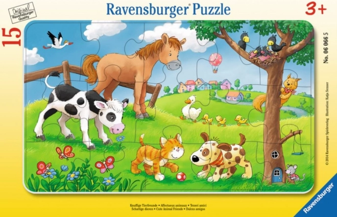 Puzzle Amici Adorabili Ravensburger 15 Pezzi