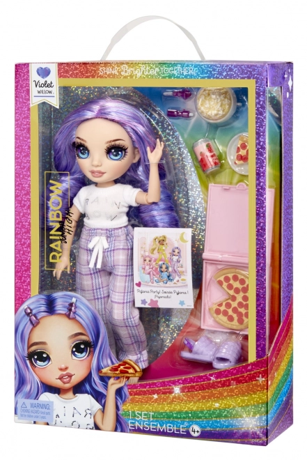 Rainbow High Junior Fashion bambola in pigiama - Violet Willow