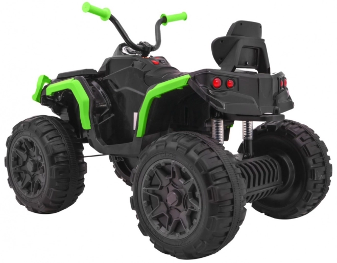 Quadriciclo a batteria per bambini nero/verde + ruote EVA + radio MP3 + LED + avvio lento