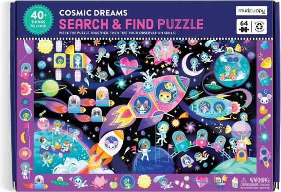 Puzzle Trova e osserva Sogni Spaziali 64 pezzi