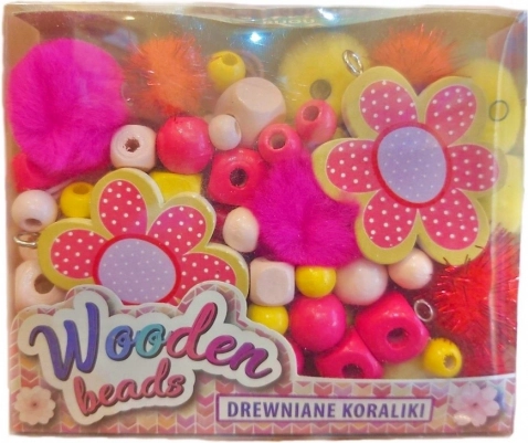 Perline in legno piccole rosa – set creativo per creare gioielli