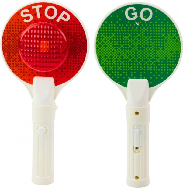 Paletta segnaletica della polizia per bambini STOP/GO con luce