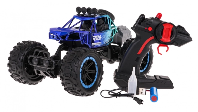 Crawler fuoristrada con funzione fumo R/C Blu