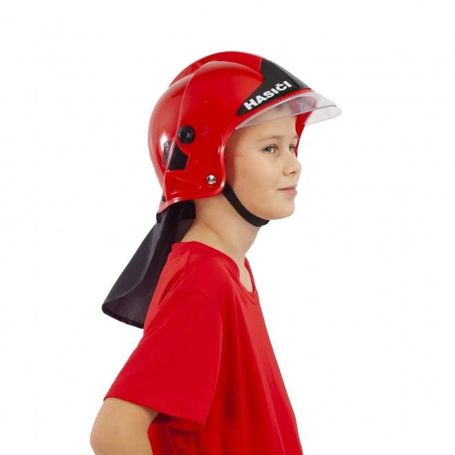 Casco da pompiere per bambini rosso