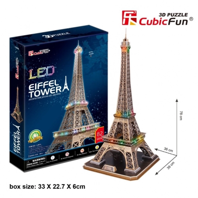 Puzzle 3D con luci Torre Eiffel di CubicFun