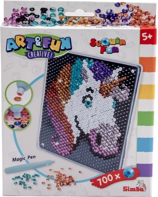 Immagine di paillettes Unicorno per bambini