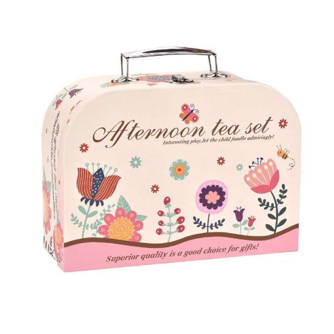 Set da tè con valigetta e accessori dolci