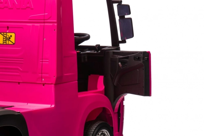 Auto elettrico Scania rosa 4x4