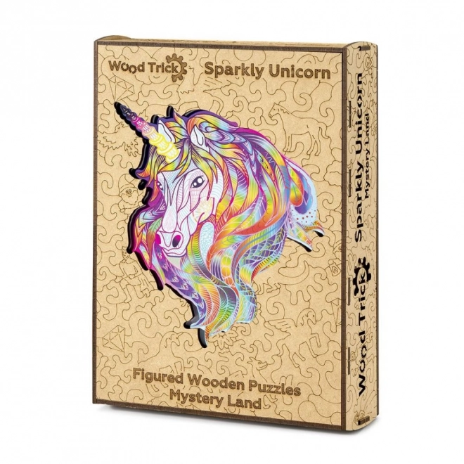 Puzzle in legno unicorno arcobaleno