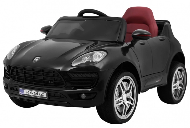 Auto a batteria Turbo-S per bambini nero + telecomando + avvio lento + ruote EVA + radio MP3